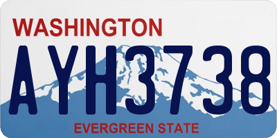 WA license plate AYH3738