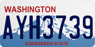 WA license plate AYH3739