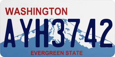 WA license plate AYH3742