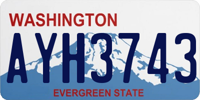 WA license plate AYH3743