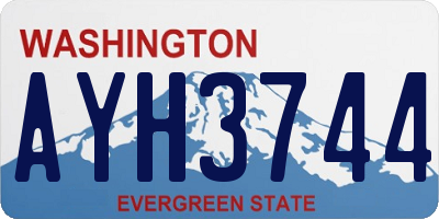 WA license plate AYH3744