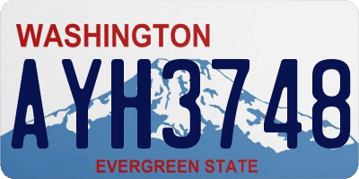 WA license plate AYH3748