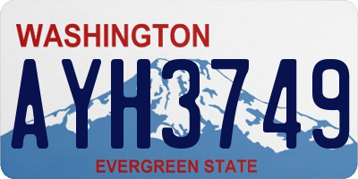 WA license plate AYH3749