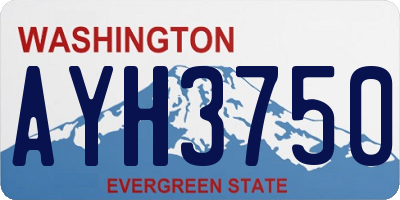 WA license plate AYH3750