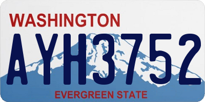 WA license plate AYH3752