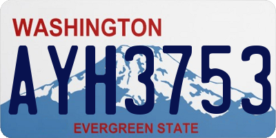 WA license plate AYH3753