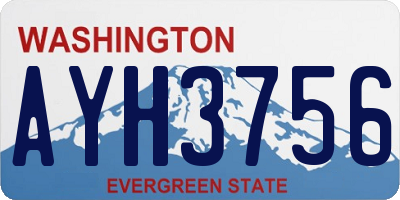 WA license plate AYH3756