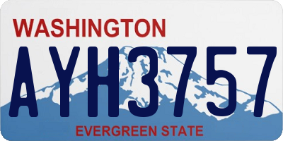 WA license plate AYH3757