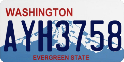 WA license plate AYH3758