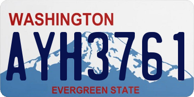 WA license plate AYH3761