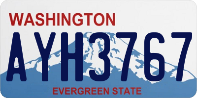 WA license plate AYH3767