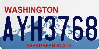 WA license plate AYH3768