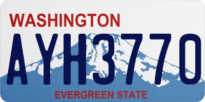 WA license plate AYH3770