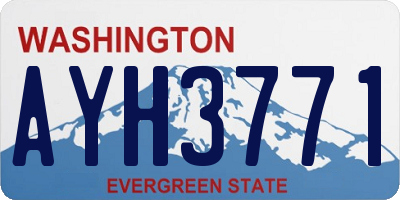 WA license plate AYH3771