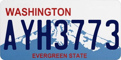 WA license plate AYH3773