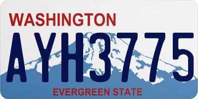 WA license plate AYH3775