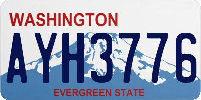 WA license plate AYH3776