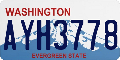 WA license plate AYH3778