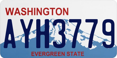 WA license plate AYH3779