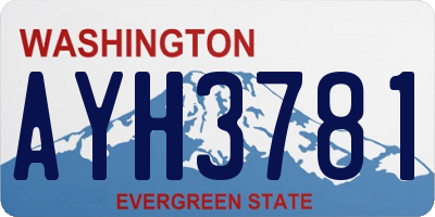 WA license plate AYH3781