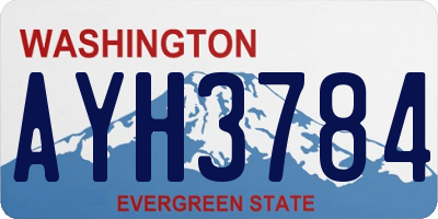 WA license plate AYH3784
