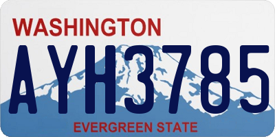 WA license plate AYH3785