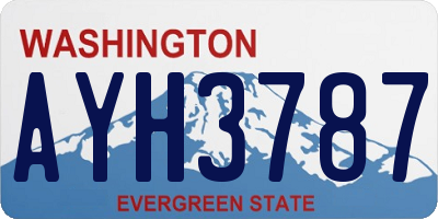 WA license plate AYH3787