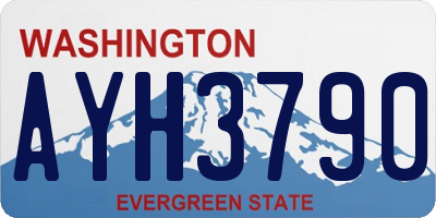 WA license plate AYH3790