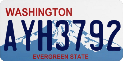 WA license plate AYH3792