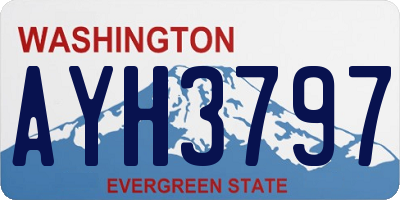 WA license plate AYH3797