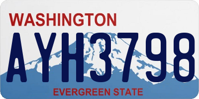 WA license plate AYH3798