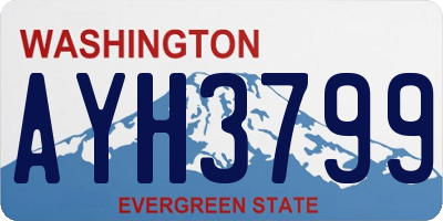 WA license plate AYH3799