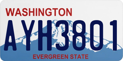 WA license plate AYH3801