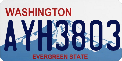 WA license plate AYH3803