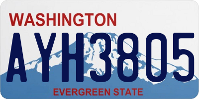 WA license plate AYH3805