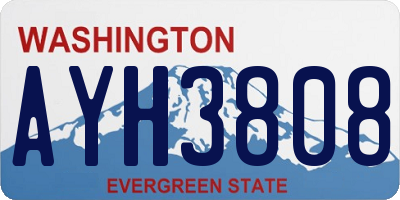 WA license plate AYH3808