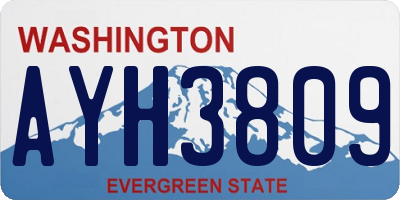 WA license plate AYH3809