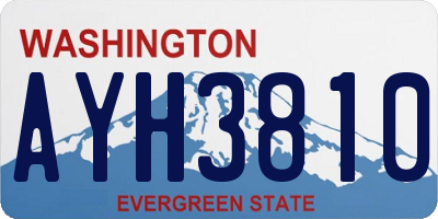 WA license plate AYH3810