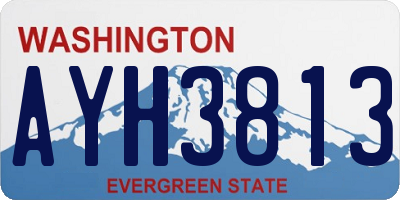 WA license plate AYH3813