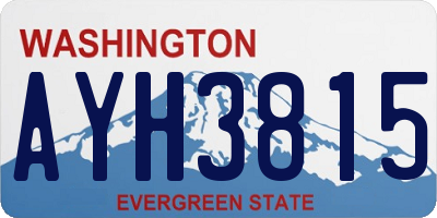 WA license plate AYH3815
