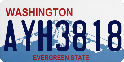 WA license plate AYH3818
