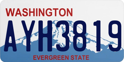 WA license plate AYH3819