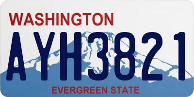 WA license plate AYH3821