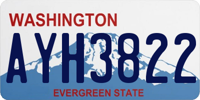 WA license plate AYH3822