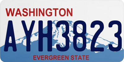 WA license plate AYH3823