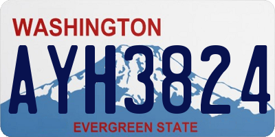 WA license plate AYH3824