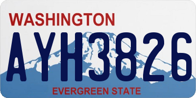 WA license plate AYH3826