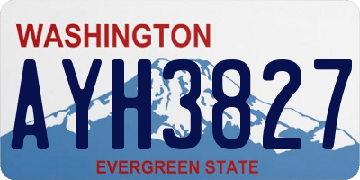 WA license plate AYH3827