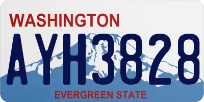 WA license plate AYH3828