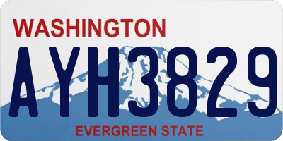 WA license plate AYH3829